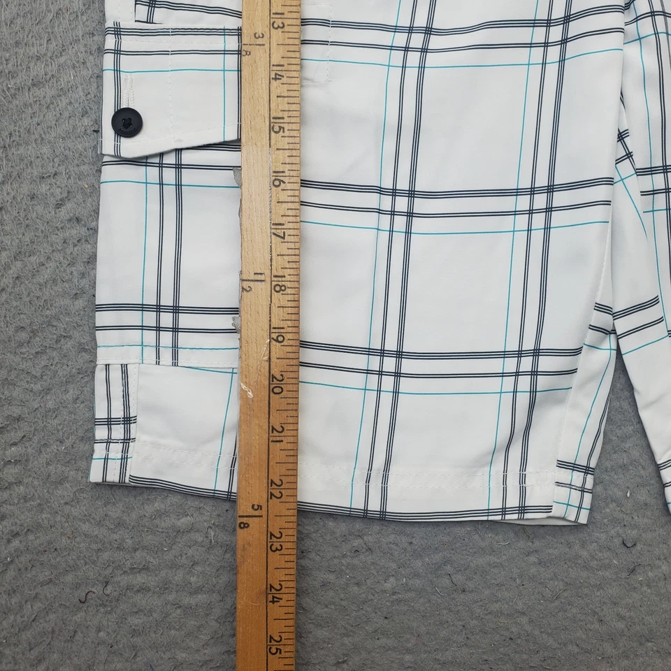 Pantalones Cortos de Carga Tony Hawk Para Hombres 29 Multi Cuadros Bolsillo Utilitario 11.5" Entrepierna Exterior Foto 3 de 4