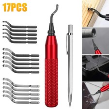 Deburring Tool w/ 15pcs High Speed Steel Burr Removal Blades Pointed Cutter Pen