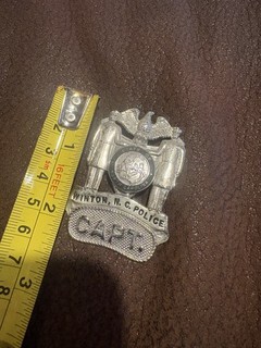 Antique Winton North Carolina Captain Badge