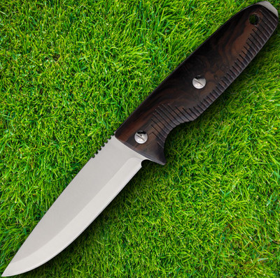 EKA Nordic W12 Fixed Knife 4.25'' 12C27 Sandvik Steel Blade Bubinga Wood Handle