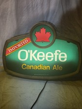 insegna luminosa vintage importata O'Keefe Canadian Ale birra bar mancave garage