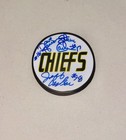 Slapshot Movie Hockey Puck Triple-Signed by THE HANSON BROTHERS! The Chiefs AUTO — photo 2
