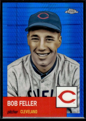 #ad Bob Feller 2022 Topps Chrome Platinum Anniversary Refractor Prism Blue #383 $2.99