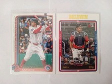 (2) Drake Baldwin & Marcelo Mayer 2025 Topps Rookie Card Lot RC Red Sox Braves