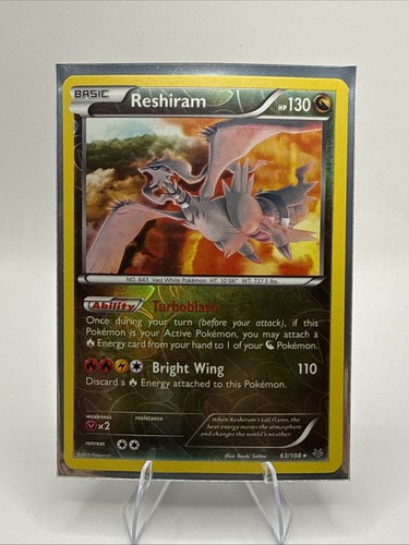 Pokemon Roaring Skies Reshiram 63/108 Reverse Holo Rare XY