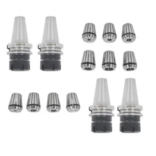 LABLT 4Pcs BT40-ER32 Collet Chuck 2.75" Gage Length & 10 Collets Tool Holder Set