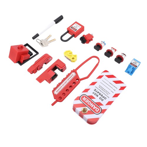 Electrical Lockout Tagout Kit With Hasp Circuit Breaker Lock ...