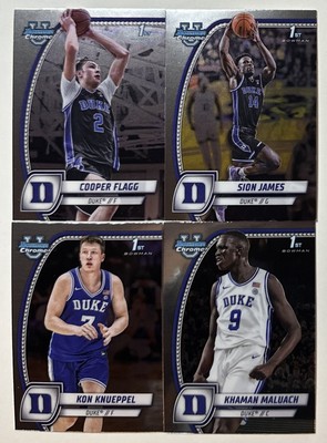 2025 Bowman U Chrome Cooper Flagg, Jon Knueppel, Dion James, Khaman Maluach Duke