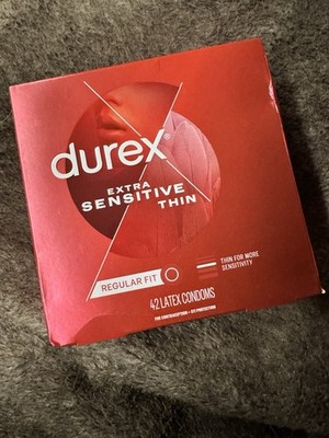 Durex Condoms For Men Extra Sensitive Thin Condoms Lubricated Rubber Latex 24 Ct