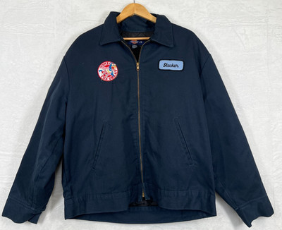 Vintage Dickies Eisenhower Arbeitsjacke Herren L Navy Custom Patch Y2K