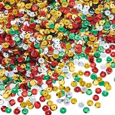 160G 4 Colors Small Sequin for Crafts Christmas Sequins PVC Cup Sequins Bulk ...