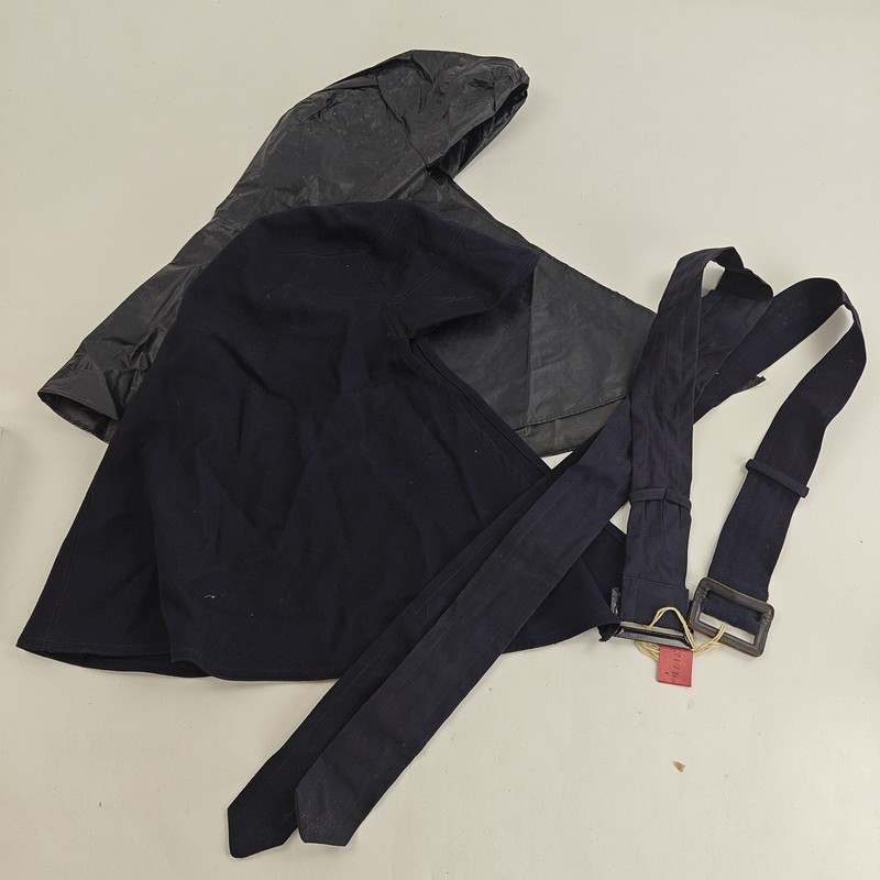 WW2 WWII US Navy WAVES Havelock Rain Cap Cover Hood & Belt Lot