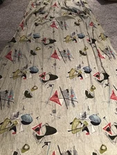 Vintage Mid-Century Modern barkcloth, good vintage condition