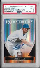 PSA 9 Mint 2011 Donruss Elite Extra GERRITT COLE Rookie RC Autograph #ed 467/515