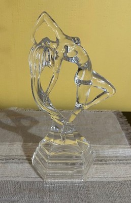 ART DECO STIL GLAS AKT FRAU TÄNZERIN FIGUR LANGE HAARE ROYAL KRISTALL BERG ? Sehr guter Zustand