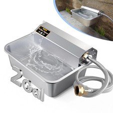 Automatic Dog Water Dispenser, 2 Gallons 304 Stainless Steel Dog Water Bowl f...