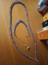 Tanzanite Necklace And Bracelet Set Sterling Silver