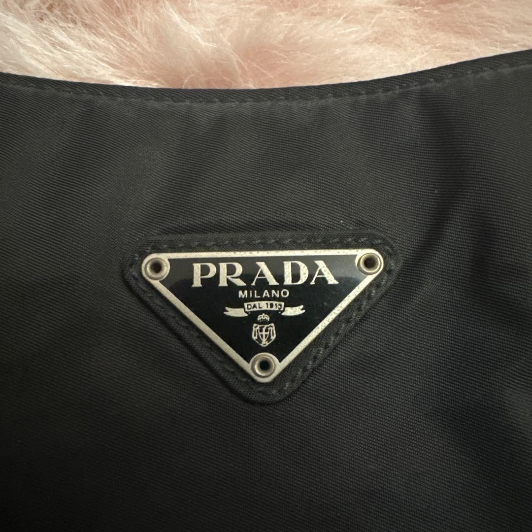 PRADA Nylon Shoulder Bag Black Vintage Triangle Logo thumbnail 2