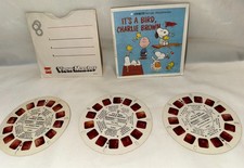 VINTAGE VIEW-MASTER 3D IT'S A BIRD, CHARLIE BROWN 3 DISCS W/BOOKLET 1973