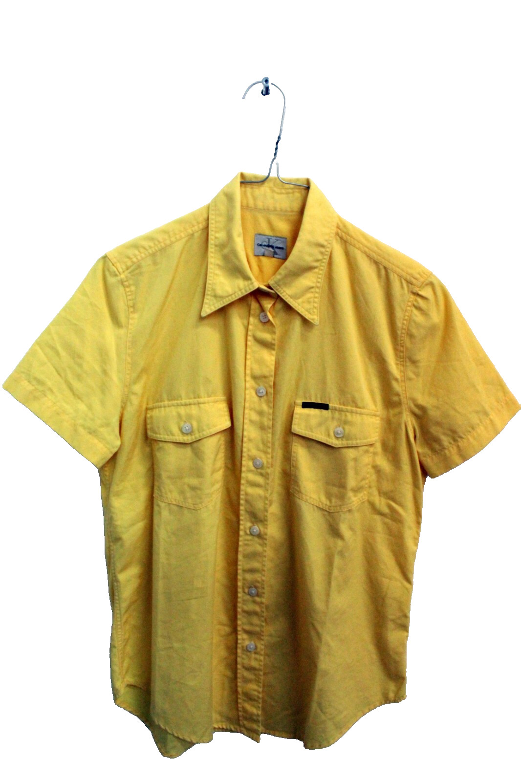 Camicia Calvin Klein Uomo Taglia S Chemise Shirt Cotone Logo Man Manica Corta