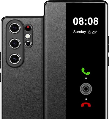 Handyhülle für Samsung Galaxy S26 Ultra 5G Clear View Flip Leder