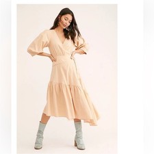 Free People Don't Mind If You Do Midi Wrap Dress Size XS