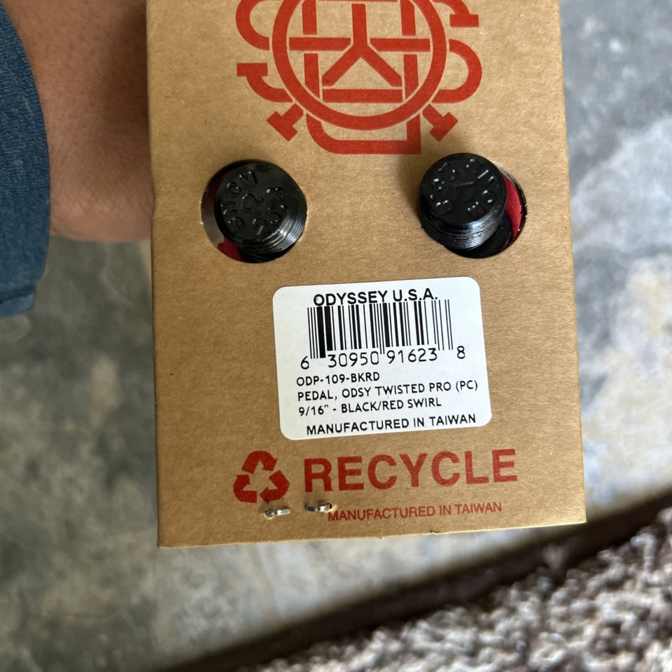 Odyssey Twisted Pro PC Negro Rojo Remolino Plataforma Pedales BMX MTB Bicicleta Auténtica Foto 4 de 4