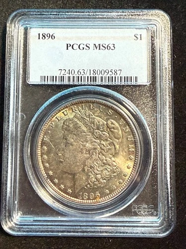 1896 MORGAN DOLLAR PCGS MS63 587