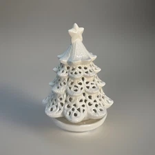 Yankee Candle Christmas Tree Tealight Lamp White Elegant Decoration