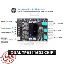 2PCS ZK-1002T 100W 100W Bluetooth Amplifier Board Black