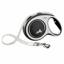 Flexi Soft Grip Retractable Dog Leash 16' Black Gray Adjustable Handel L 132lb