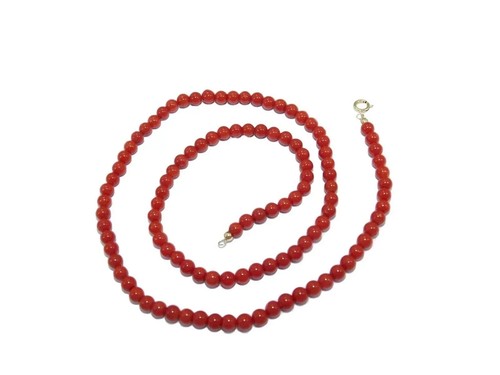 Collana di Corallo Rosso e Oro in 18 kt da 750 giallo per Donna Coral gemstone - Imagen 2 de 3