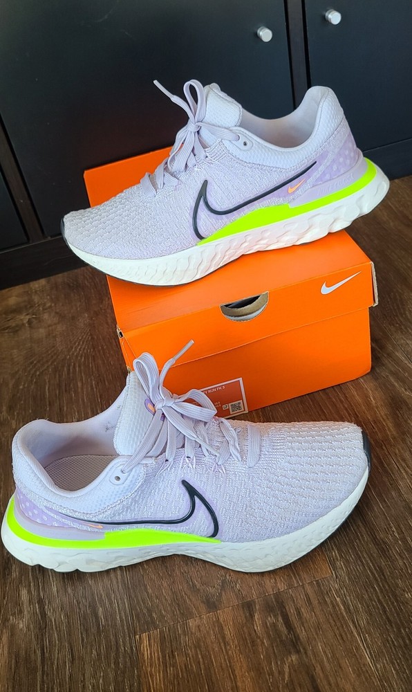 Nike React Infinity Run FK 3 Barely Grape Size 7.5 Mens Purple Running Shoes