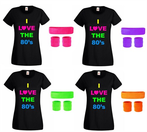 WRISTBAND SET NEON PARTY DISCO FASHION 