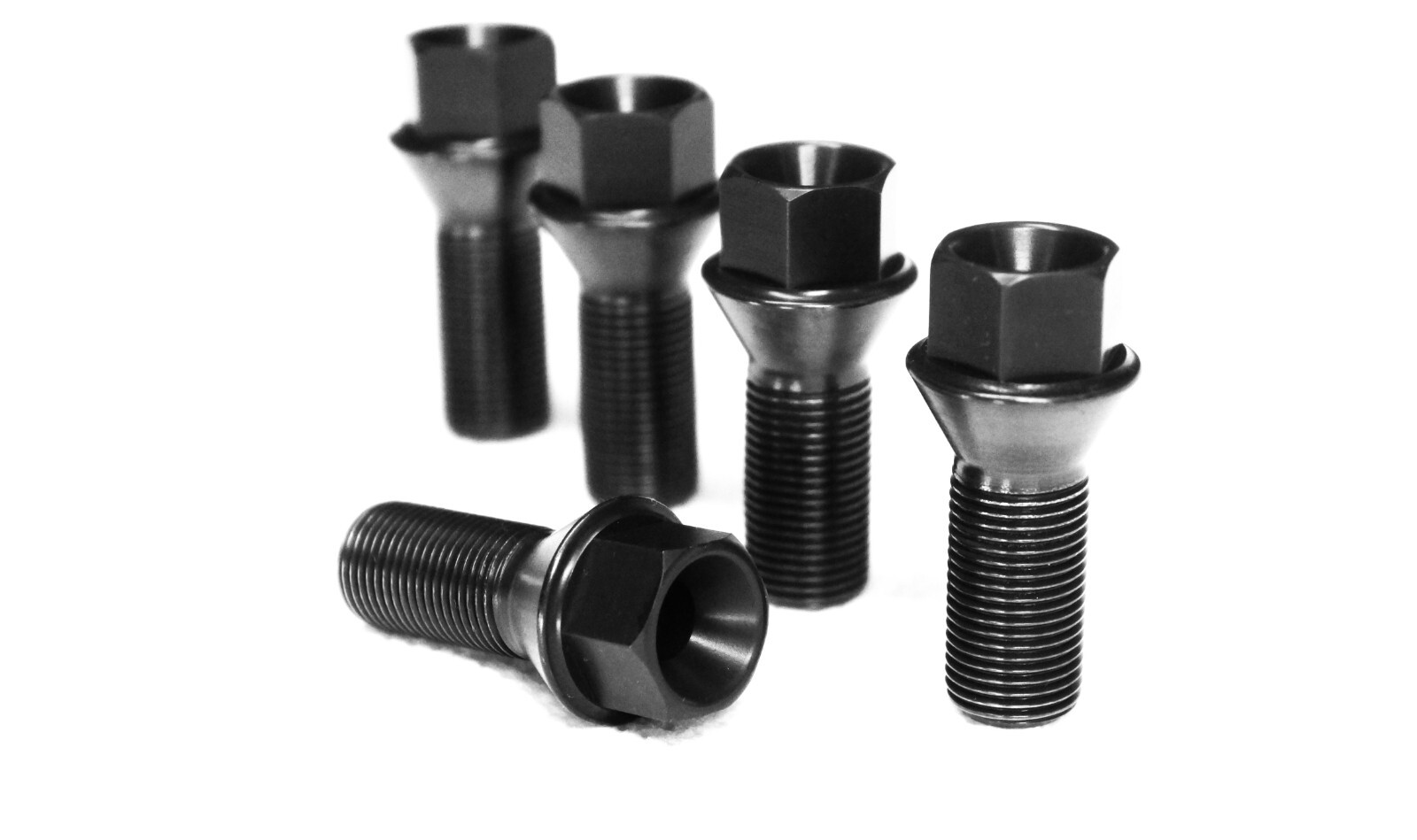 16pcs set Black Titanium Gr5 Lug Wheel Bolts 12x1.5 28mm 60 17mm bolt Lotus