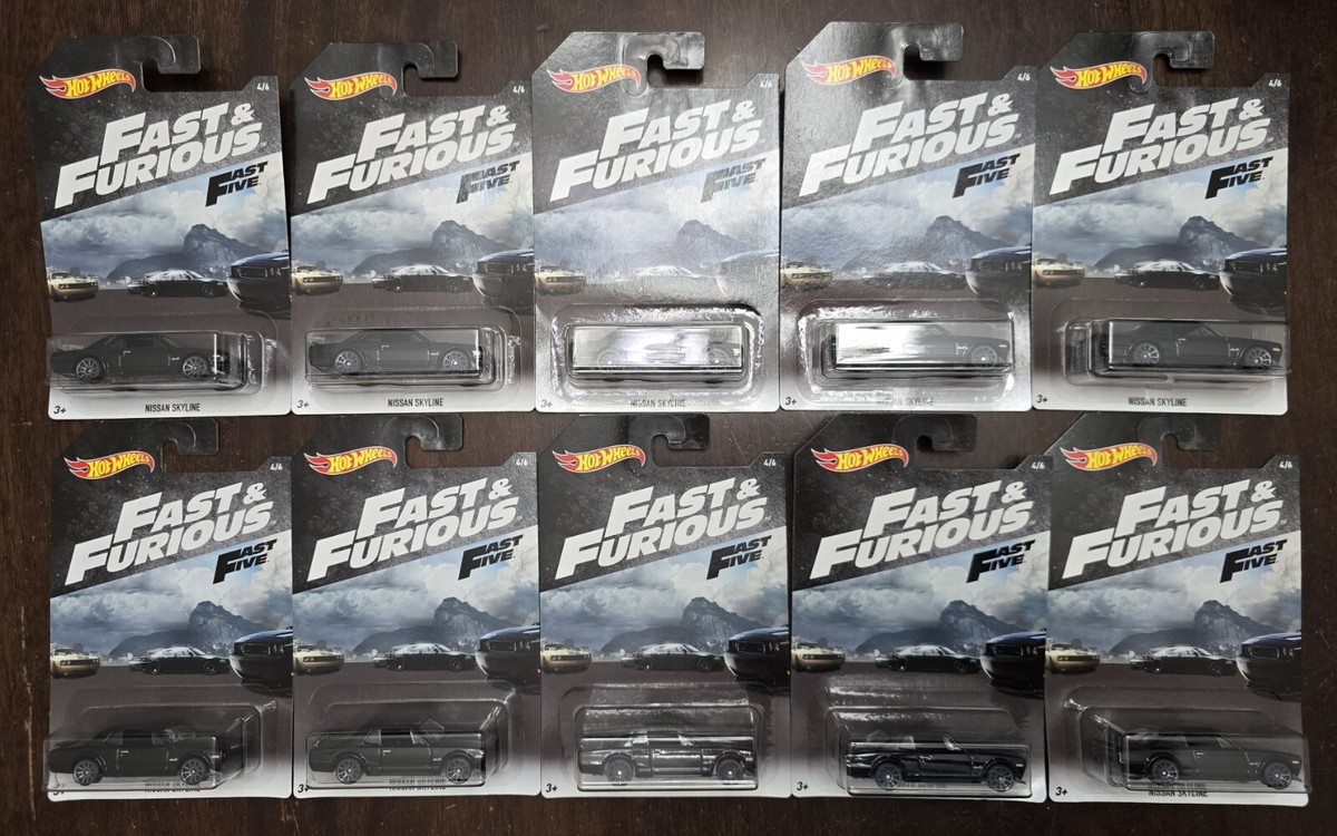 Hot Wheels Fast & Furious 4台セット Hot Wheels 2018 Fast & Furious Nissan Skyline Black #4/6 (Lot of 1