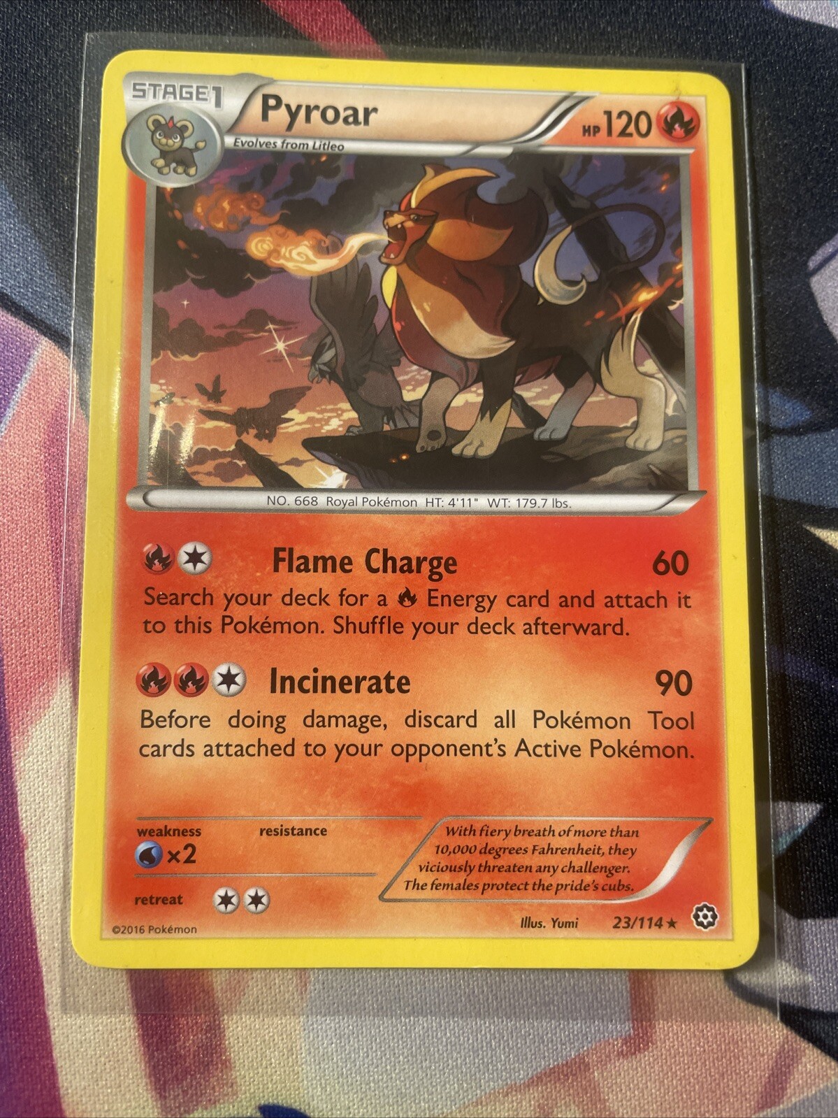Pyroar 23/114 :: Steam Siege ::  Rare Mint Pokemon Card