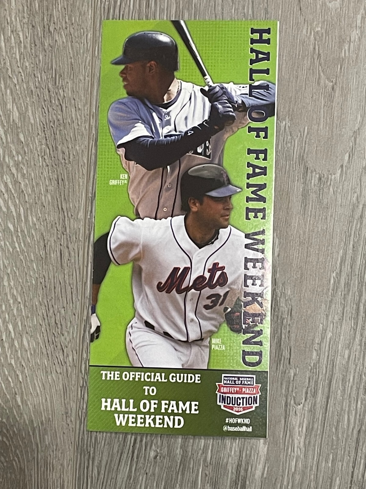 2016 BASEBALL HALL OF FAME INDUCTION GUIDE - KEN GRIFFEY JR AND MIKE ...