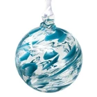 Glass Hanging Ornament December Birthstone Friendship Globe Turquoise Milford