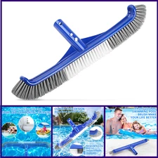 Pool Brush Head for Cleaning Pool Walls, Curved Ends High-Efficiency Scrub Brush