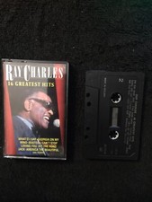 RAY CHARLES " 16 GREATEST HITS   CASSETTE TAPE vtg