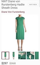 NWT $368 Diane von Furstenberg Hadlie Evergreen Dress Size 8