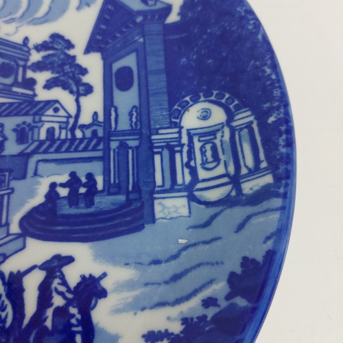 Antique Victoria Ware Blue Flow Ironstone Cheese Keeper Cloche - Cobalt & White - Picture 8 of 10