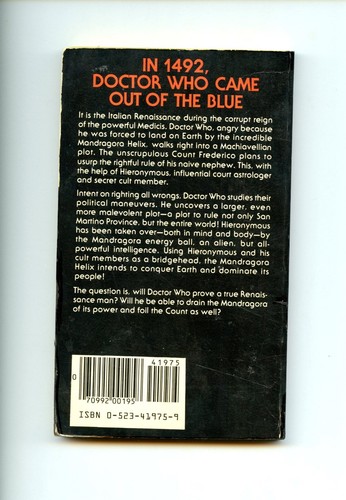 DOCTOR WHO AND THE MASQUE OF MANDRAGORA # 8, Hinchcliffe,2nd US SB VG - Picture 2 of 2