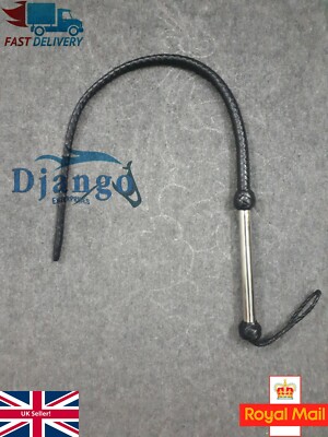 Handgefertigte echte hochwertige Leder Bullwhip mit Stahlgriff Auspeitsche Peitsche