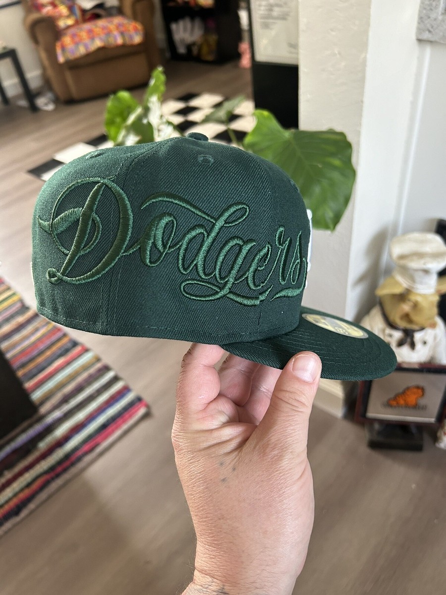 2024 Mister Cartoon Born Raised Fitted Dodger Hat Dark Green Size