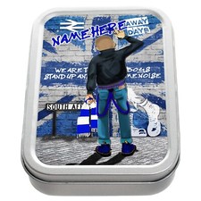 Personalised Rangers Tobacco Tin Football Retro 2oz Baccy Tin Skin Head SK49