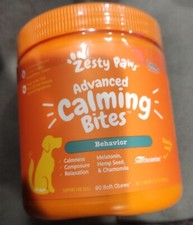 Zesty Paws Advanced Calming Bites Behavior 90ct Turkey Flvr Soft Chews Exp 03/26