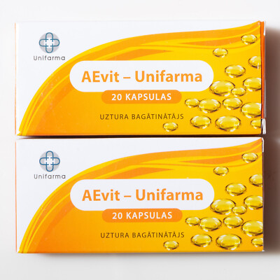 2 x AEvit Unifarma A Vitamin + E Vitamin 40 kapseln