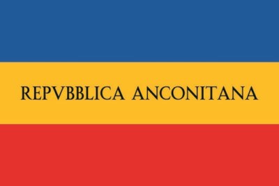 Aufkleber Republik Ancona Italien Fahne 15 x 10 cm Autoaufkleber Sticker   